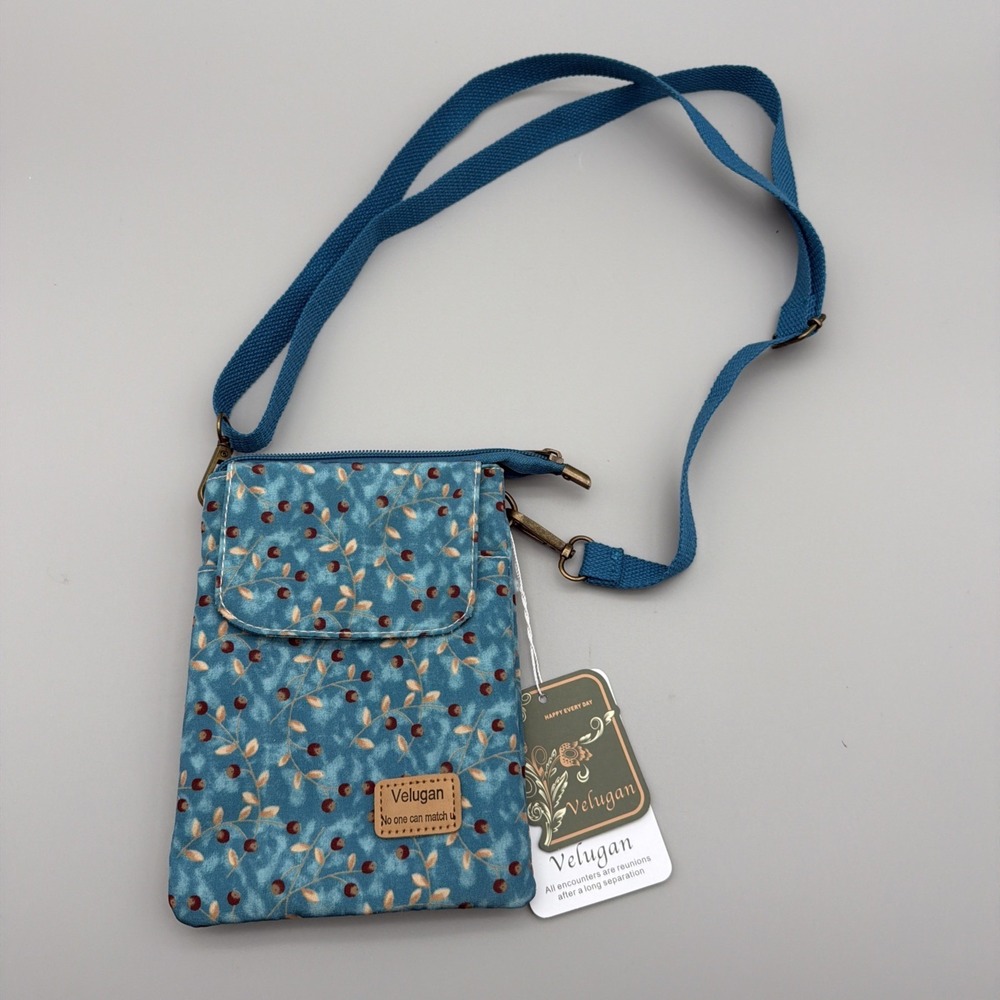Velugan Crossbody Phone Wallet Shoulder Bag 7.5" x 5.5"